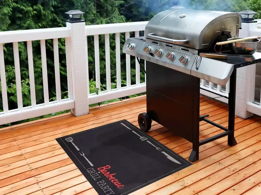 Primaflor-Ideen in Textil Mat BBQ Grillmat GRILL PARTY Made in Belgium Barbecuemat ideaal als vloerbescherming antislip wasbaar - Foto 2