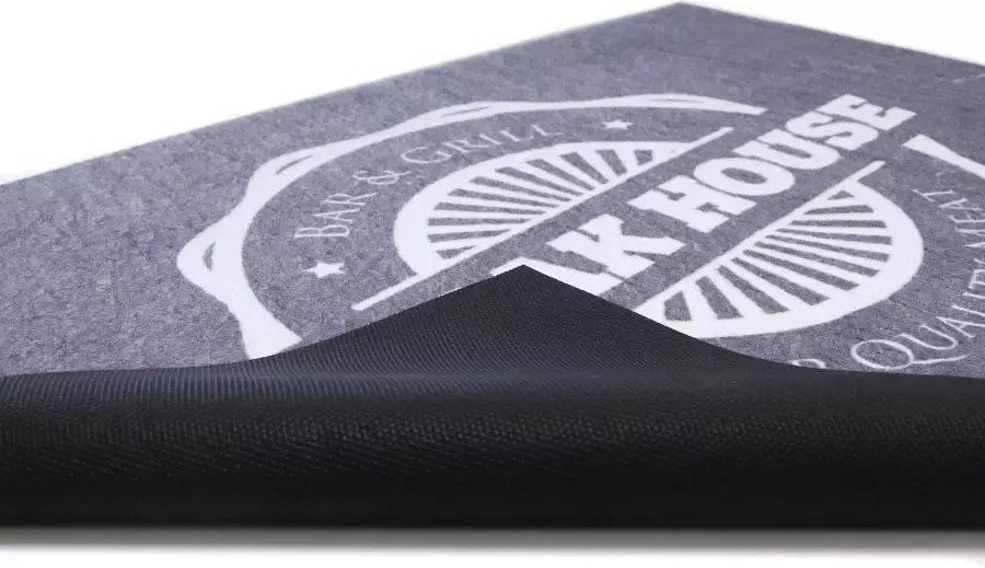 Primaflor-Ideen in Textil Mat BBQ grillmat STEAK HOUSE Barbecuemat ideaal als vloerbescherming met tekst antislip wasbaar - Foto 6