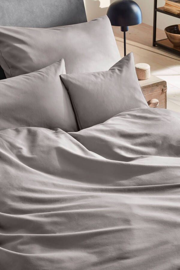 Primera Overtrekset Uni luxe-satijn in mt. 135x200 155x220 of 200x200 cm Dekbedovertrek van katoen unikleurige dekbedovertrek met ritssluiting - Foto 4