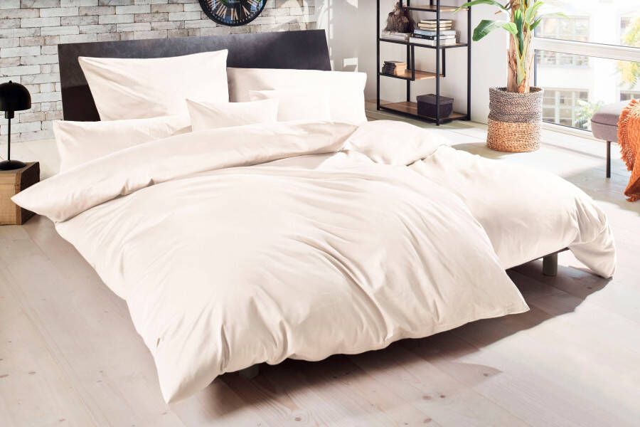 Primera Overtrekset Uni luxe-satijn in mt. 135x200 155x220 of 200x200 cm Dekbedovertrek van katoen unikleurige dekbedovertrek met ritssluiting - Foto 2