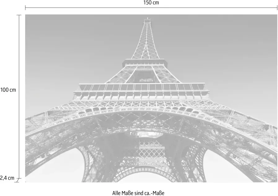 Queence Artprint op acrylglas Eiffeltoren - Foto 3
