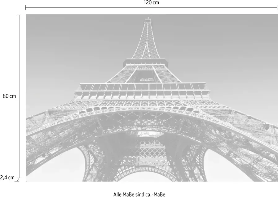 Queence Artprint op acrylglas Eiffeltoren - Foto 3