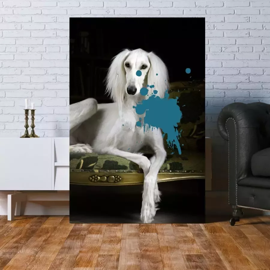Queence Artprint op acrylglas Hond