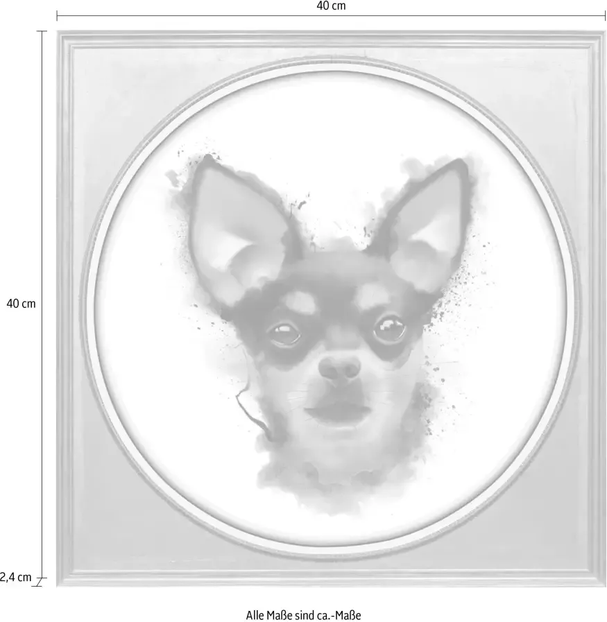 Queence Artprint op acrylglas Hond - Foto 1