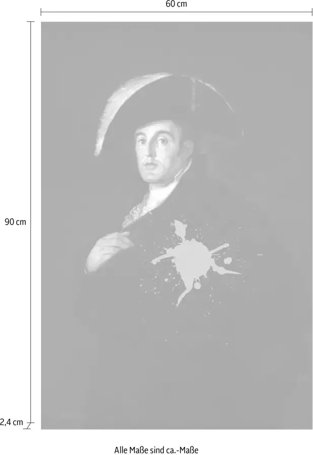 Queence Artprint op acrylglas Man met kleurvlek Fine Art-print in galeriekwaliteit - Foto 3