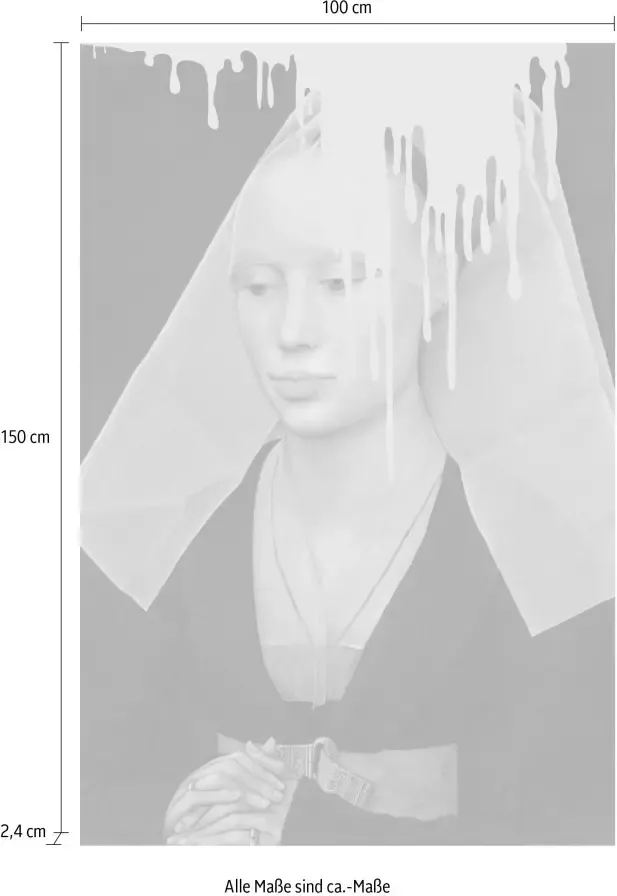 Queence Artprint op acrylglas Non met kleurvlek Fine Art-print in galeriekwaliteit - Foto 3