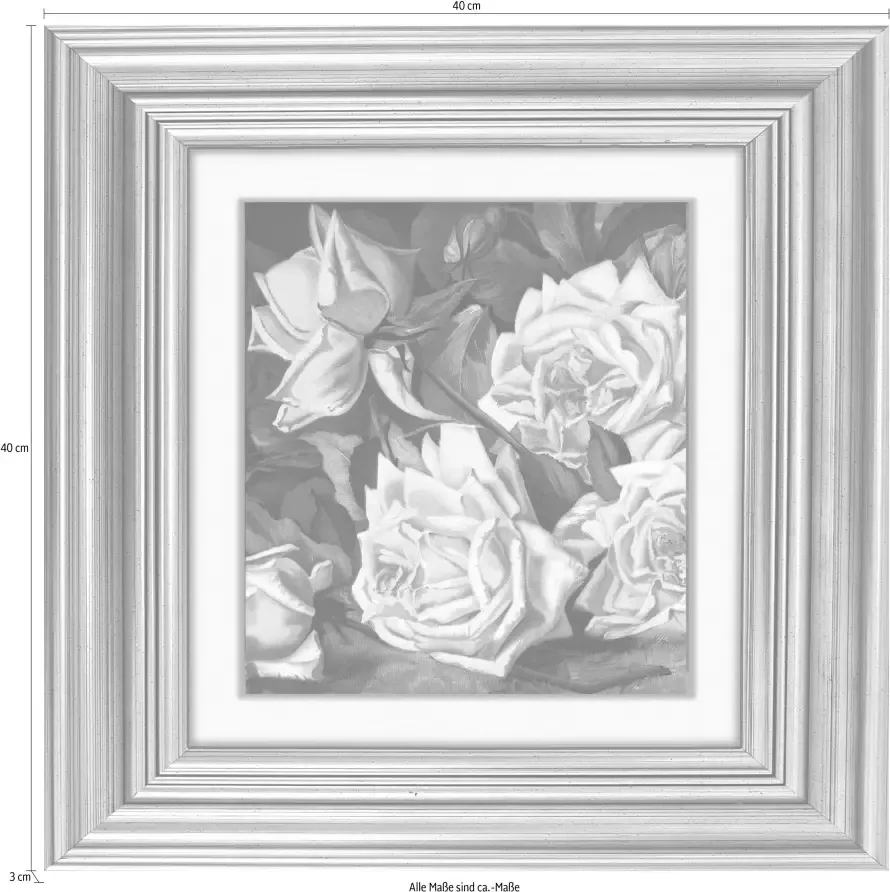 Queence Artprint op acrylglas Rosen