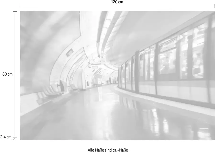 Queence Artprint op acrylglas Tunnel - Foto 3