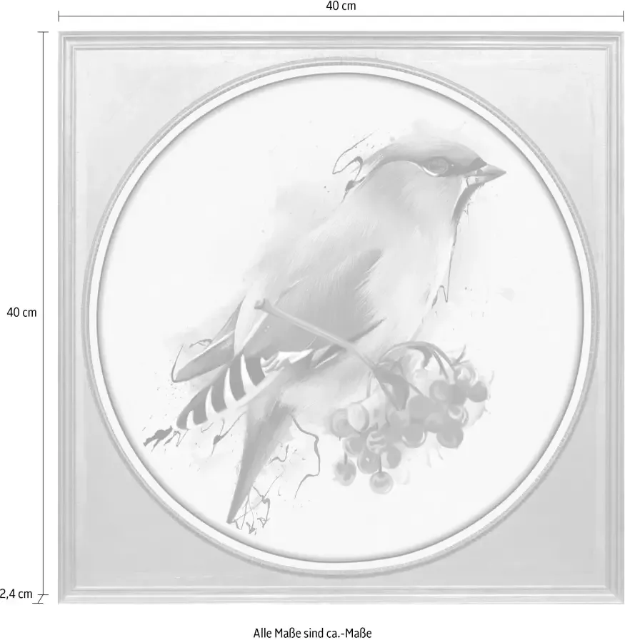 Queence Artprint op acrylglas Vogel