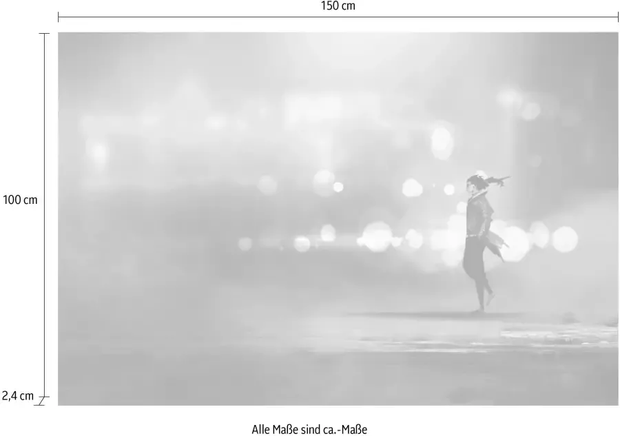 Queence Artprint op acrylglas Vrouw Fine Art-print in galeriekwaliteit - Foto 3