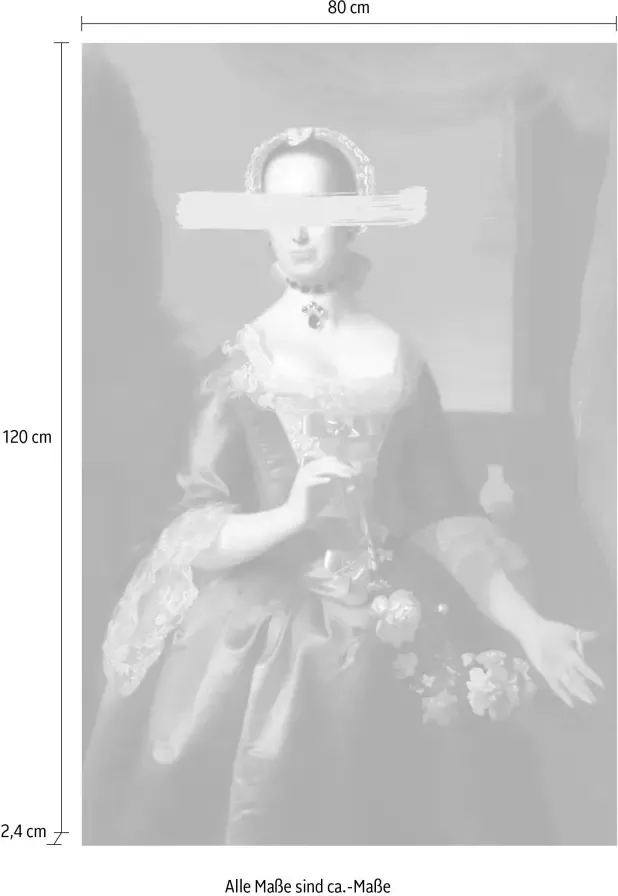 Queence Artprint op acrylglas Vrouw met kleurvlek Fine Art-print in galeriekwaliteit - Foto 3