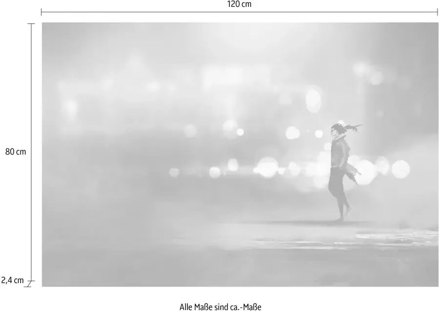 Queence Artprint op acrylglas Vrouw Fine Art-print in galeriekwaliteit - Foto 3