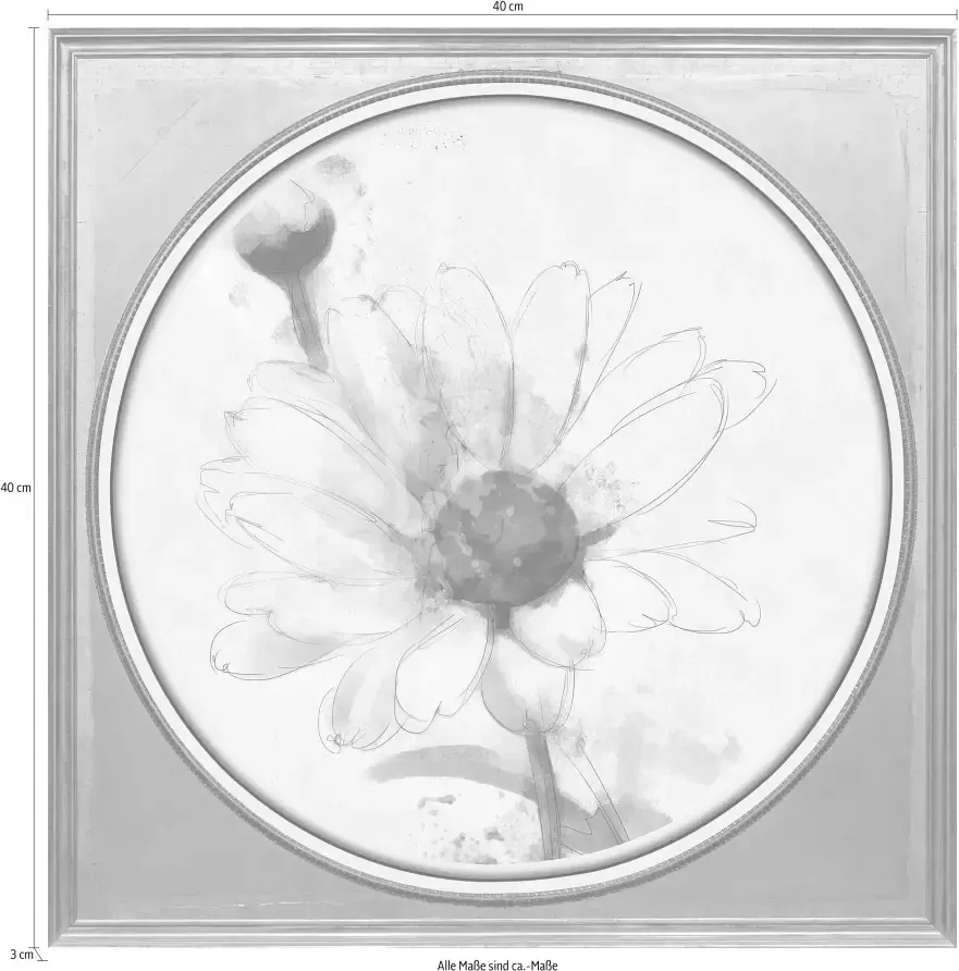 Queence Artprint op acrylglas Witte bloem - Foto 2