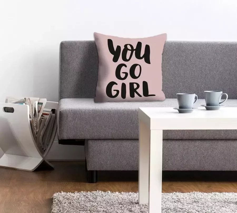 Queence Sierkussen Go girl Kussenovertrek zonder vulling(1 stuk) - Foto 3