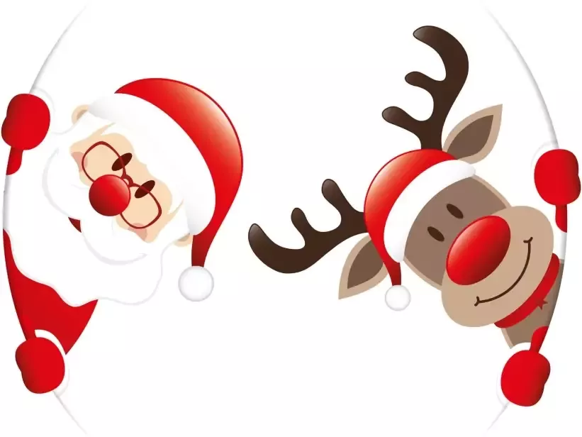 Queence Sierkussen Santa Kussenhoes kerstman rendier kerst feestelijk winterachtig (1 stuk) - Foto 3