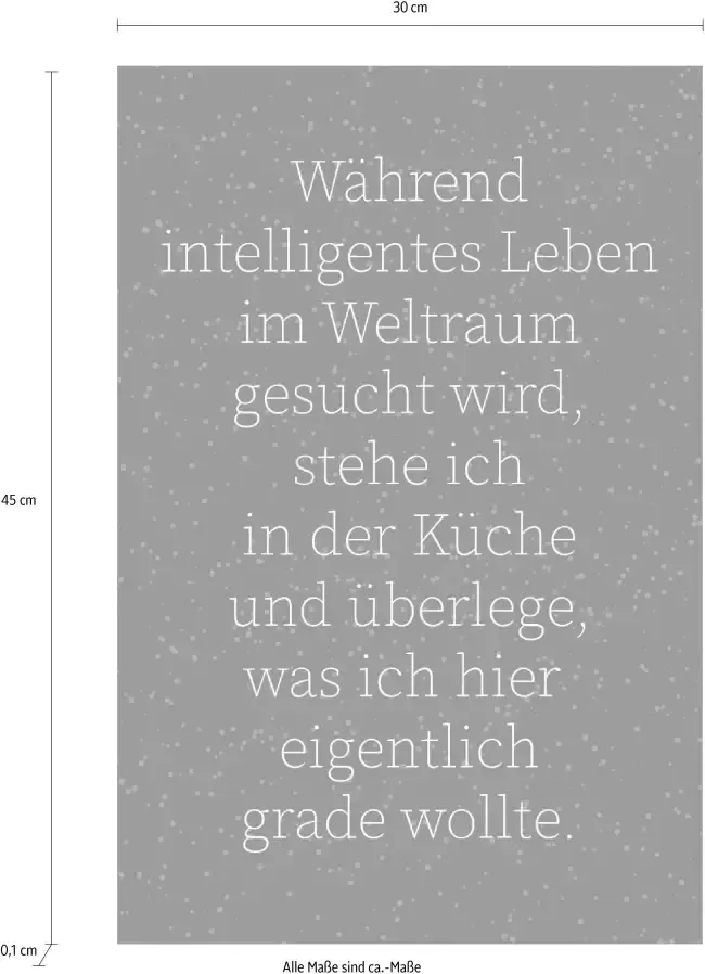 Queence Sierobject voor aan de wand Ruimte en keuken Stalen bord blikken bord spreuk grappig wanddecoratie retro 20x30cm - Foto 2