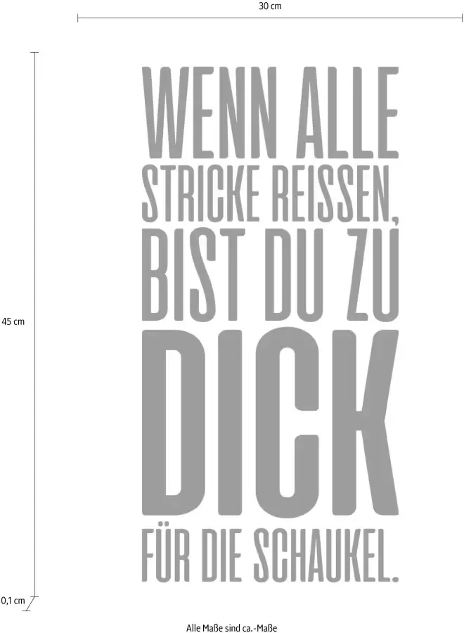 Queence Sierobject voor aan de wand Wenn alle Stricke reissen … Stalen bord blikken bord spreuk grappig wanddecoratie retro 20x30cm - Foto 2