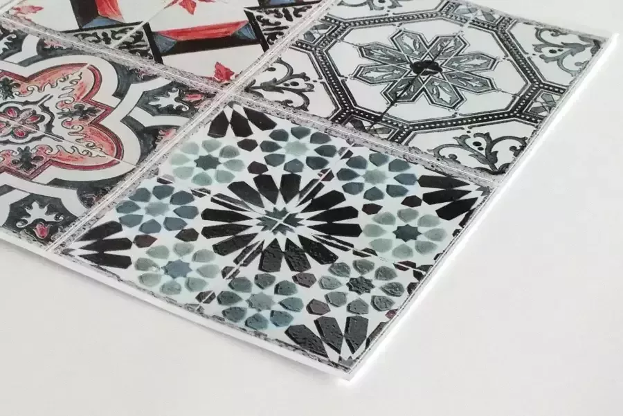 Queence Tegelsticker Knoop Stickertegels zelfklevend stickers 12-delige set (12 stuks) - Foto 4