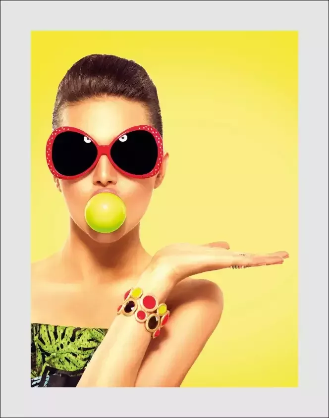 Queence Wanddecoratie Citruspower HD premium posterdruk incl. houten lijst (1 stuk) - Foto 5