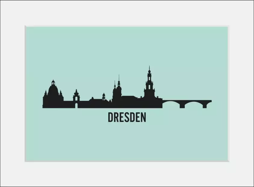 Queence Wanddecoratie Dresden skyline (1 stuk) - Foto 5