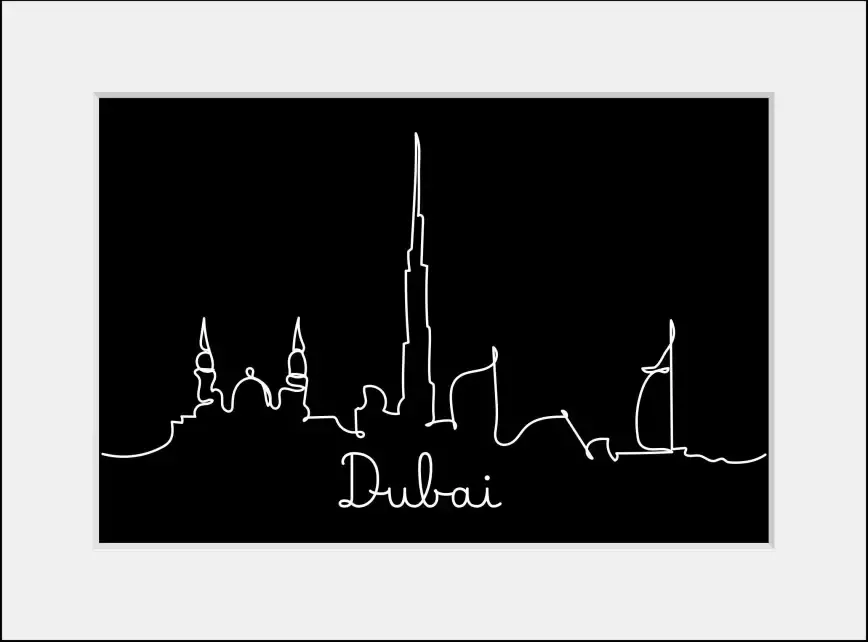Queence Wanddecoratie Dubai skyline (1 stuk) - Foto 4