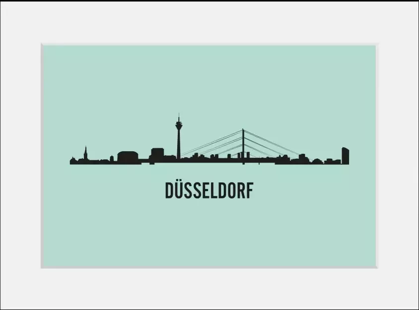 Queence Wanddecoratie Düsseldorf skyline (1 stuk) - Foto 5