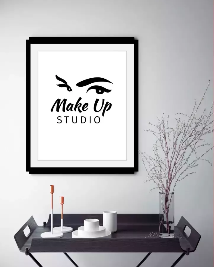 Queence Wanddecoratie Make up Studio in 3 maten ingelijst - Foto 2