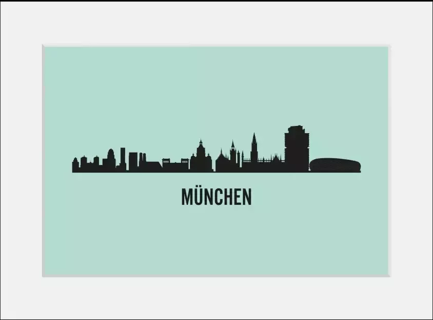 Queence Wanddecoratie München Skyline (1 stuk) - Foto 5