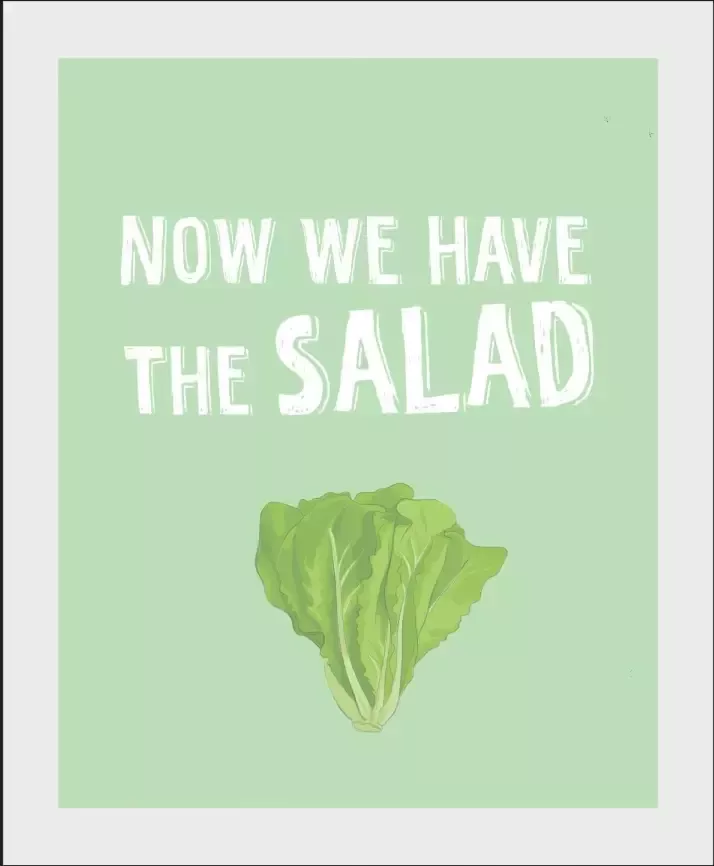 Queence Wanddecoratie NOW WE HAVE THE SALAD (1 stuk) - Foto 4