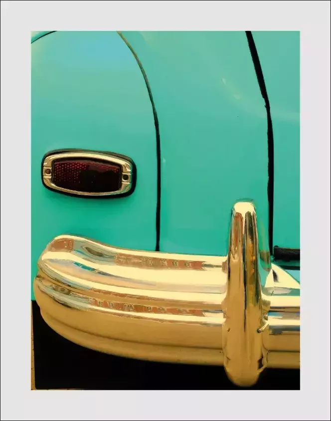 Queence Wanddecoratie Oldtimer HD premium posterdruk incl. houten lijst (1 stuk) - Foto 5