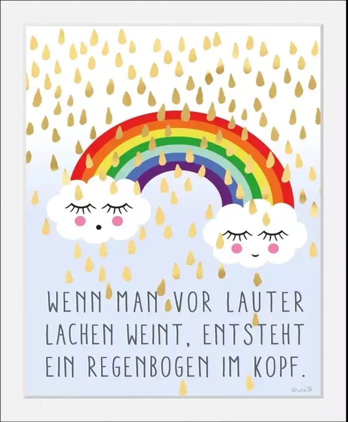 Queence Wanddecoratie Regenboog in het hoofd (1 stuk) - Foto 4