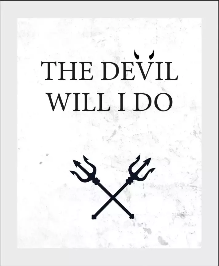 Queence Wanddecoratie THE DEVIL WILL I DO (1 stuk) - Foto 4