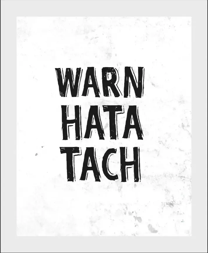 Queence Wanddecoratie WARN HATA TACH (1 stuk) - Foto 4