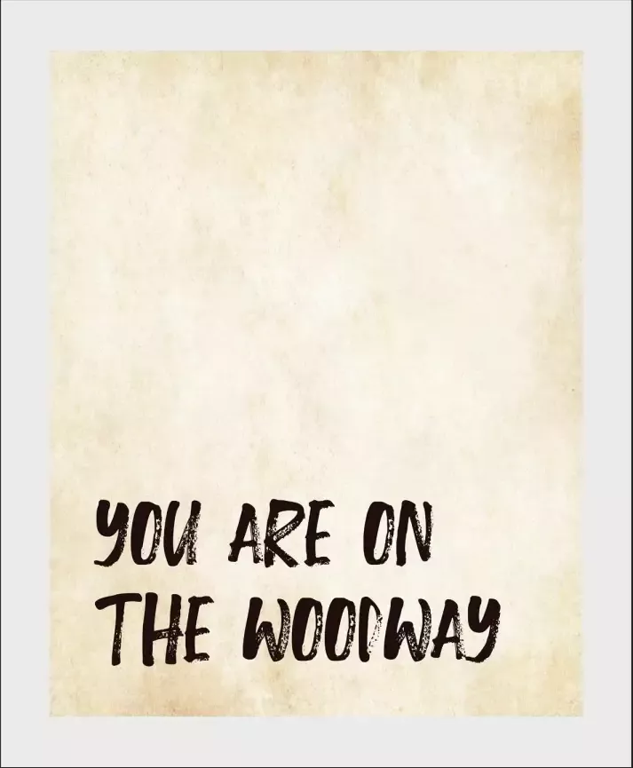 Queence Wanddecoratie YOU ARE ON THE WOODWAY (1 stuk) - Foto 4