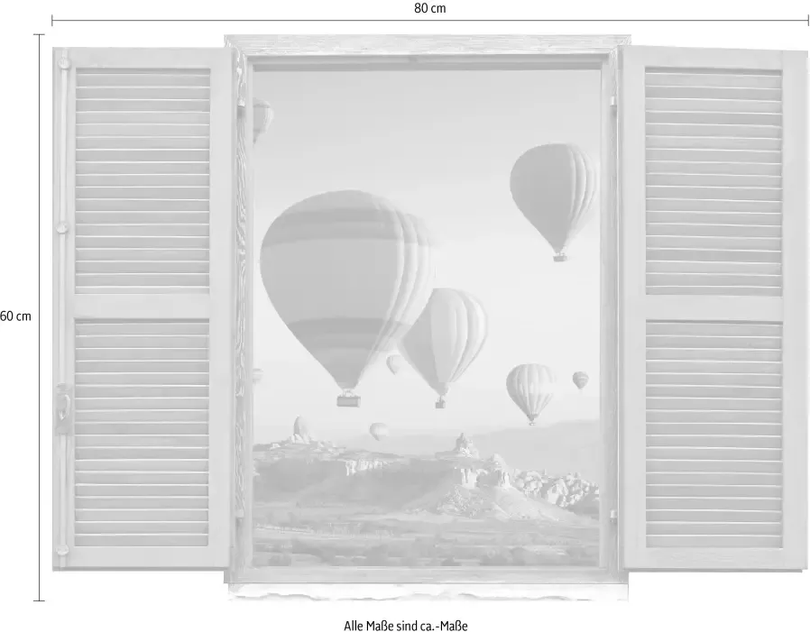 Queence Wandfolie Heteluchtballonnen (1 stuk) - Foto 2