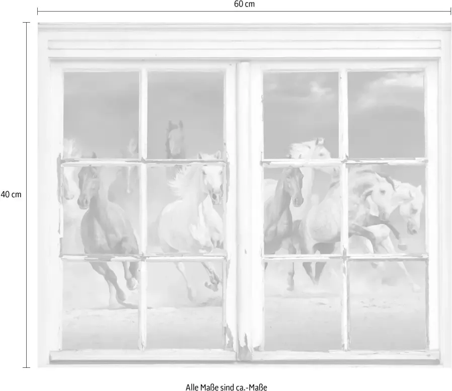 Queence Wandfolie Paarden - Foto 1