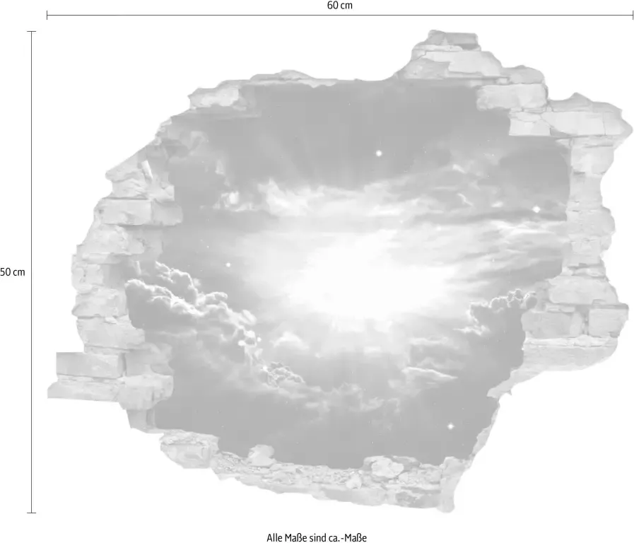 Queence Wandfolie Paars Wolken (1 stuk) - Foto 1