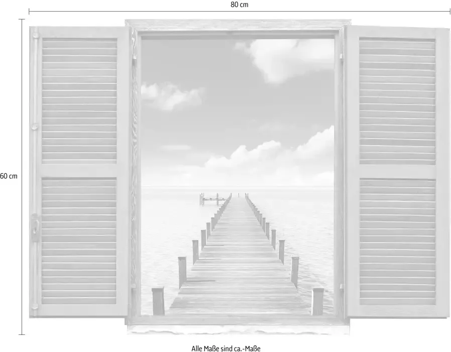 Queence Wandfolie Pier in de zee (1 stuk) - Foto 1