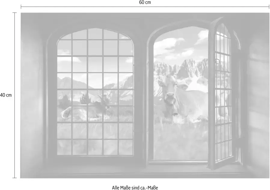 Queence Wandfolie Touch of Austria Muursticker muurdecoratie zelfklevend 3D raam - Foto 1