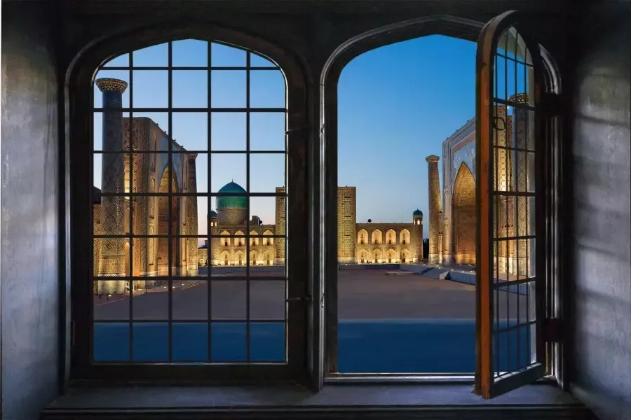 Queence Wandfolie Touch of India Muursticker muurdecoratie zelfklevend 3D raam - Foto 2