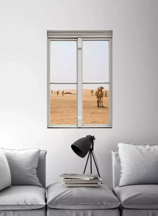 Queence Wandfolie Woestijn met kamelen - Foto 1