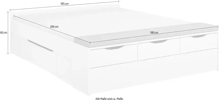 Rauch Bed Scala XL inclusief bedbank met bekleding xl-lade en verdere laden - Foto 7