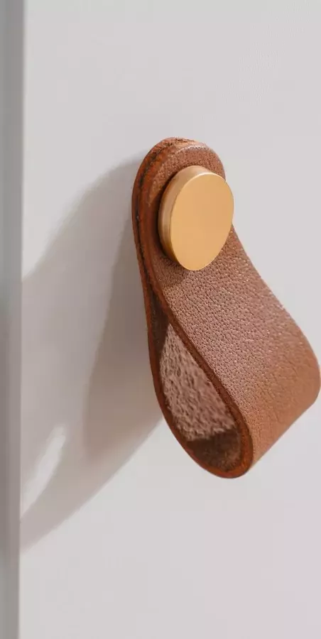 Rauch Draaideurkast Homey by Quadra Spin met cognacbruine leren greeplussen laden in eiken-decor - Foto 12