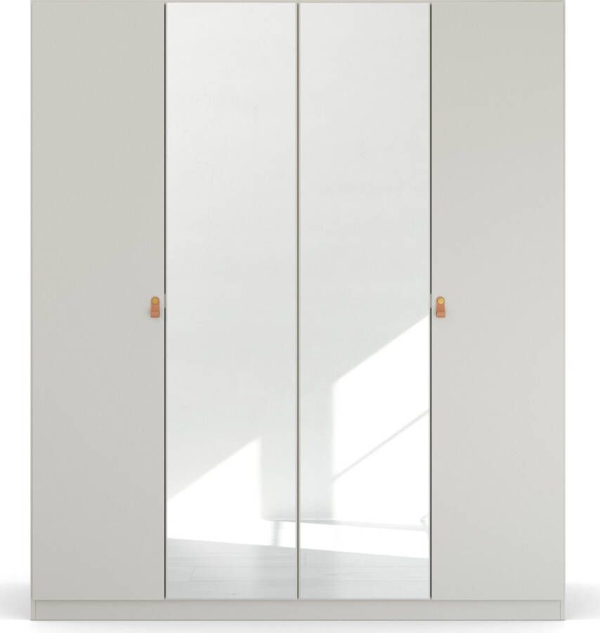 Rauch Draaideurkast Homey by Quadra Spin met greeplussen van zacht cognacbruin leer met spiegel - Foto 4