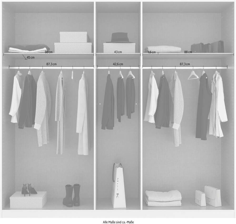 Rauch Draaideurkast Homey by Quadra Spin met greeplussen van zacht cognacbruin leer met spiegel - Foto 3