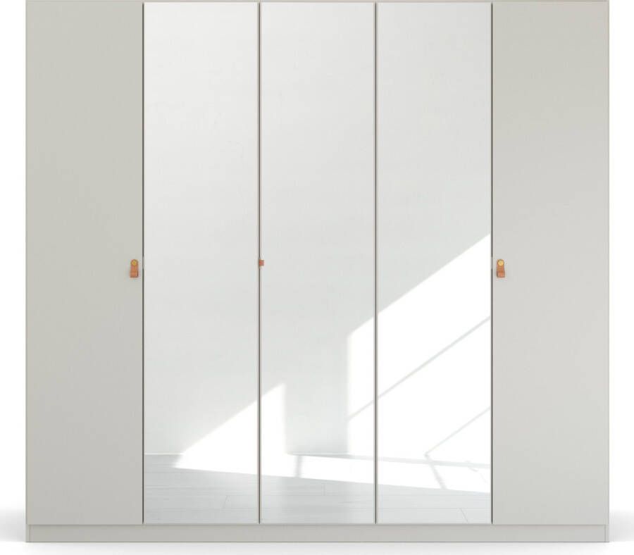 Rauch Draaideurkast Homey by Quadra Spin met greeplussen van zacht cognacbruin leer met spiegel - Foto 6