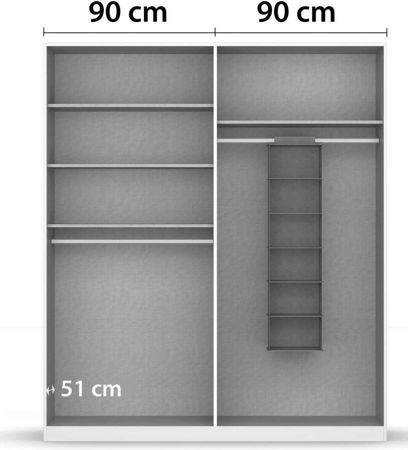 Rauch Draaideurkast Modi Kleiderschrank Garderobe Garderobenschrank Stauraumwunder - Foto 10