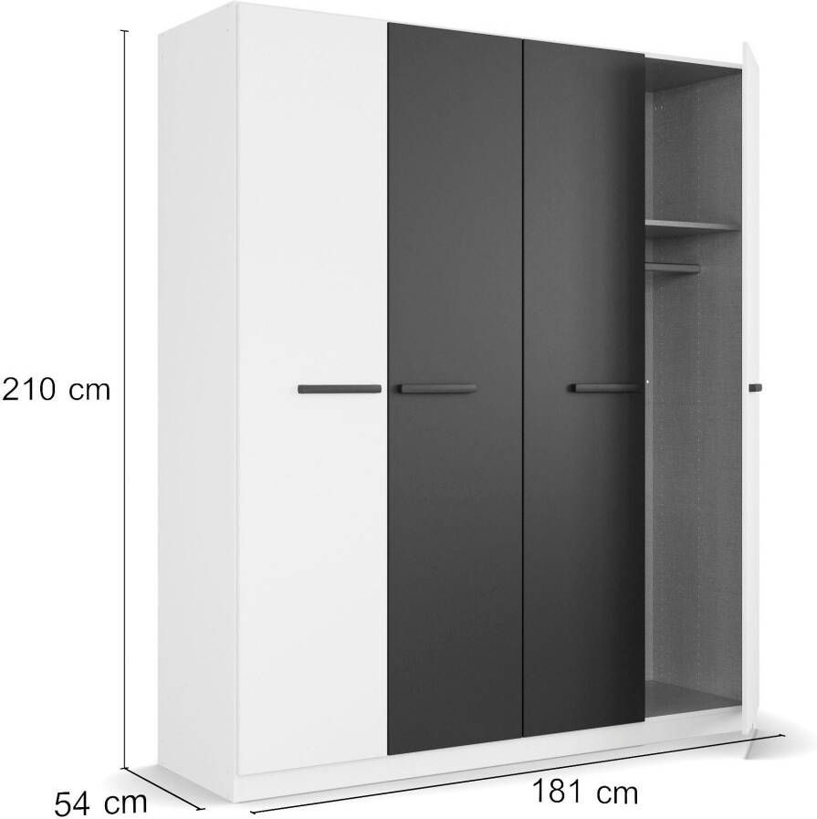 Rauch Draaideurkast Modi Kleiderschrank Garderobe Garderobenschrank Stauraumwunder - Foto 8