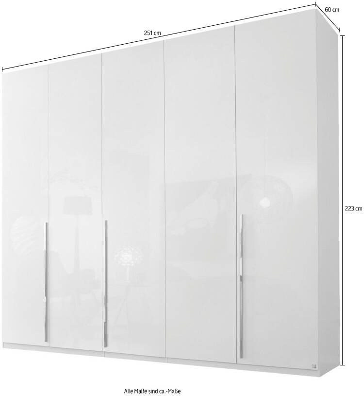 Rauch Draaideurkast Kledingkast kast garderobe linnenkast BESTSELLER MONTCLAR met uitgebreide binneninrichting en hoogglans front made in germany - Foto 6