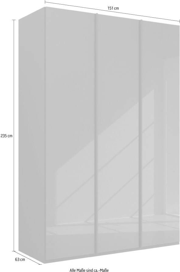 Rauch Draaideurkast Skat Meridian Glazen voorkant incl. binnenspiegel en 4 lades aan de binnenkant - Foto 15